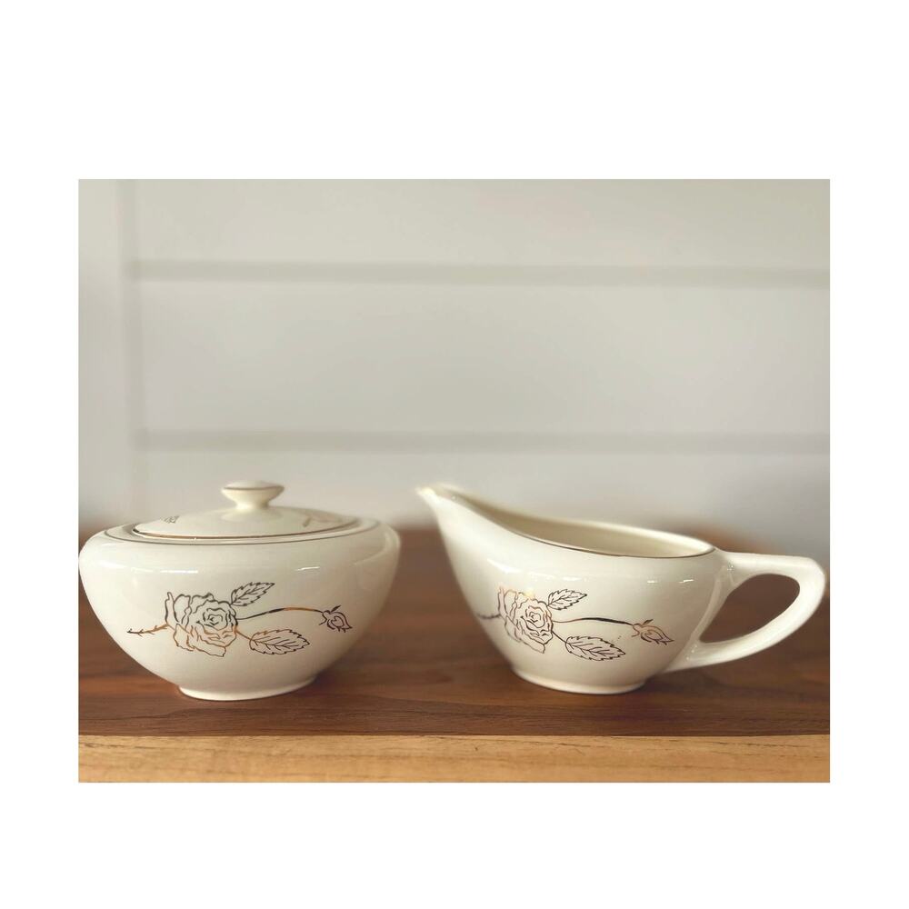 Briar Rose by Edwin Knowles Sugar & Creamer